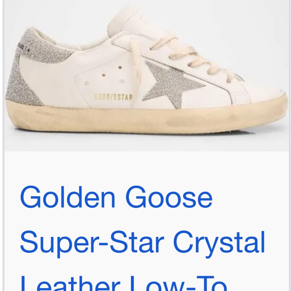 Golden Goose White and Gray Star Sneakers